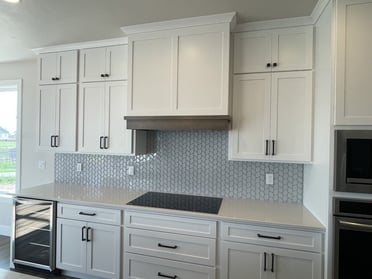 Cabinet style hood range.